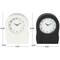 Black & White Metal Textured Decorative Clock Set